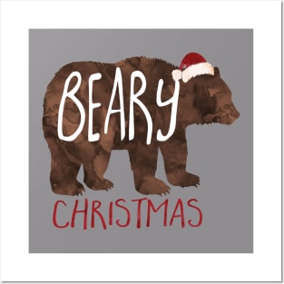 BEARY Christmas - punny design Posters and Art